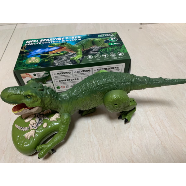 AZDYJL Remote Control Robot Dinosaur Toys for Kids 2-12, Realistic Jurassic Dinosaur World Indominus Rex Walking Toys with Mist Spray, Touch Sening, Light & Roar, Gifts for 3 4 5 6 7+ Year Old Boys