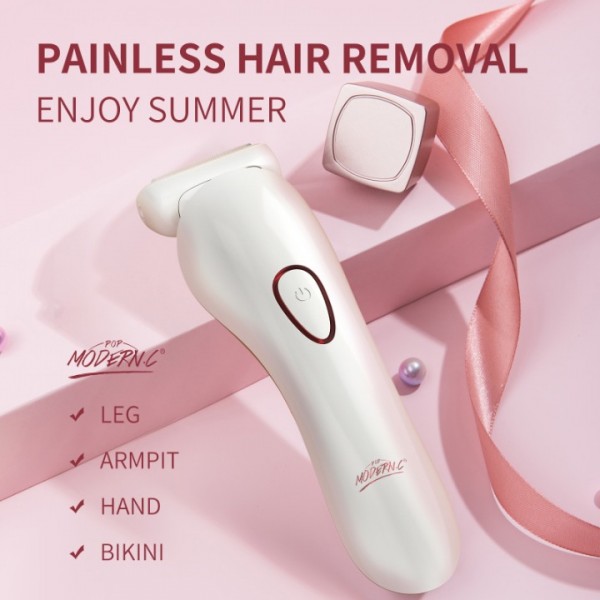 POP MODERN.C Rechargeable Epilator Dual Speed Full-Body Hair Removal Epilator for Women